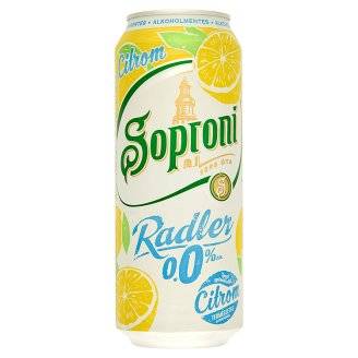 Soproni Radler citromos alkoholmentes sörital 0,0% 0,5 l