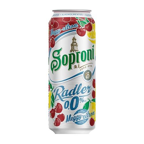 Soproni Radler meggy-citrom alkoholmentes sörital 0,0% 0,5l