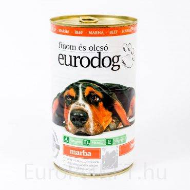 Euro Dog kutya konzerv 1,24kg marha