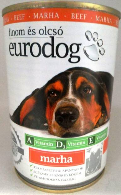 Euro dog kutya konzerv 415g marha