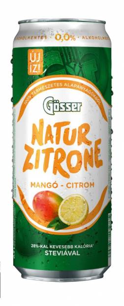 Gösser Natur Zitrone mangó-citrom ízû alkoholm.sör 0,5l dob.