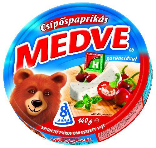 Medve ömlesztett sajt 140g csípõspaprikás