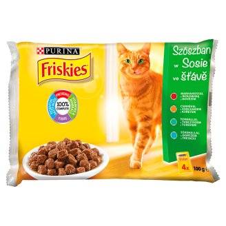 Friskies macskaeledel 4*85g húsos válogatás