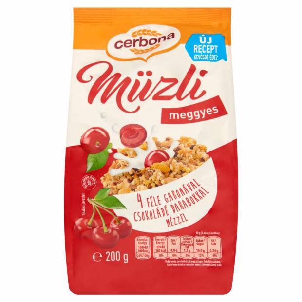 Cerbona mûzli 200g meggyes