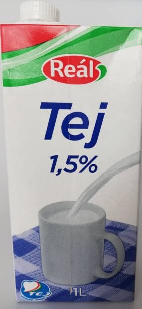 Reál UHT tej 1,5% 1l dobozos