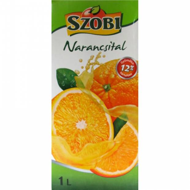 Szobi gyümölcslé 1l narancslé 12% dobozos