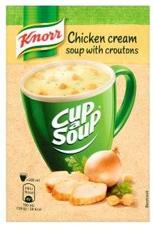 Knorr instant leves 16/18 g csirkekrémlev.pir.zsemlekockával