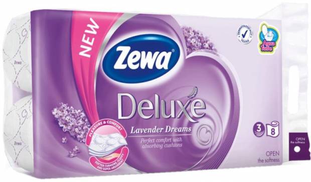 Zewa Deluxe toalettpapír 3 réteg 8 tekercs levendula illat