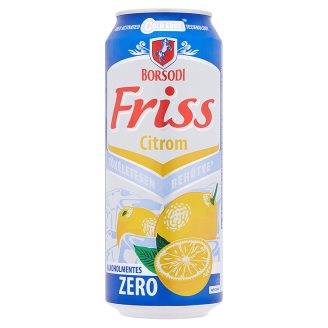 Borsodi Friss Zero Citrom alkoholmentes dobozos sör 0,5l