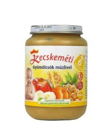 Kecskeméti bébiétel 190g gyümölcsök müzlivel (6 hó)