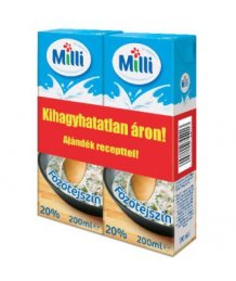 Milli UHT fõzõtejszín 2*200ml