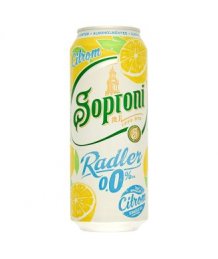 Soproni Radler citromos alkoholmentes sörital 0,0% 0,5 l