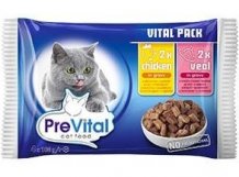 Prevital macskaeledel 4*100g csirke borjú