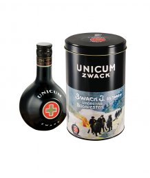 Unicum 0,5l + Fém Díszdoboz