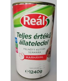 Reál Teljes értékû kutyaeledel konzerv marhával 1240g