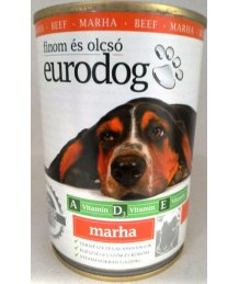 Euro dog kutya konzerv 415g marha