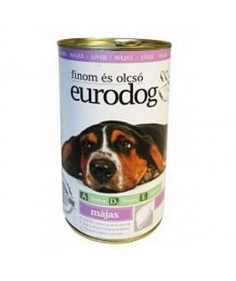 Euro Dog kutya konzerv 1,24kg máj
