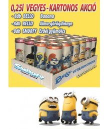 Bello Smurf vitaminital 0,25l vegyes tálca