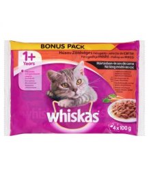 Whiskas tasakos macskaeledel 4x100g hús-zöldség