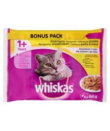 Whiskas tasakos macskaeledel 4x100g szárnyas aszpik