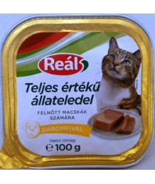 Reál macskaeledel alutálcás 100g baromfi