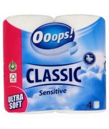 OOOPS toalettpapír 3 rétegû 4 tekercs Sensitive
