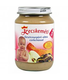 Kecskeméti bébiétel 190g alma-gesztenyepüré csirkehús(5 hó)