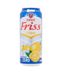 Borsodi Friss Zero Citrom alkoholmentes dobozos sör 0,5l