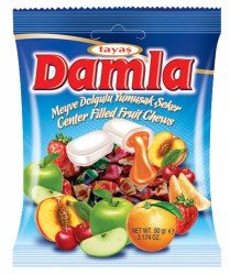 Damla karamella 90g gyümölcs ízû